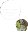1 Pcs Acrylic Aquarium Anti-Jumping Lid Cover with Hole, Aquarium Cover Lid to Prevent Fish, Reptiles, Shrimp, Turtles from Jumping Out of The Tank, Thick 3mm (Diameter 7.8inch)
