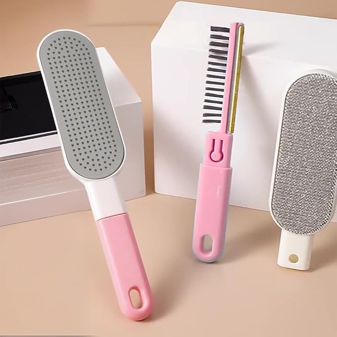 Travel Size Lint Brushes for Clothes, Cat Dog Hair Remover for Lundary, Lint Remover for Bed Sofa Coat, Best Hair Cleaning Brushes Better Than Lint Roller (Mini Pink)