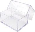 10 Pack Clear Acrylic Card Storage Boxes with Lids – 3 1/2" L x 2 1/2" W x 2" H Baseball Card Storage Box, Sports Card Boxes, Magic Card Storage Box and Playing Card Case – Made in USA
