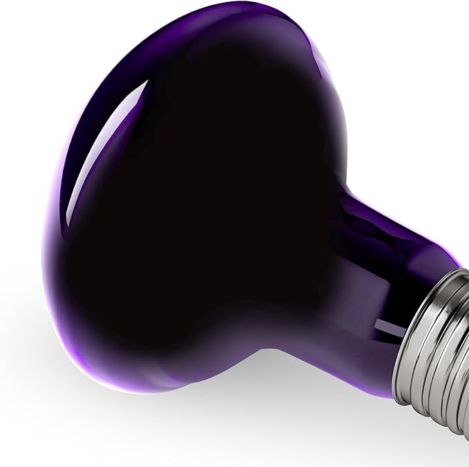 100W Reptile Night Light Bulb, UVA Heat Lamp – Simulated Natural Moonlight Purple Basking Bulb for Bearded Dragon, Lizard, Snake, Turtle, Chameleon, Amphibians, Aquarium & Terrarium Use