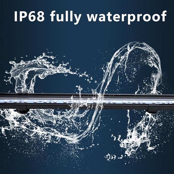 11.5 inches LED Aquarium Light, 6W Fish Tank Light Underwater Light Submersible Crystal Glass Lights, 9.2ft/2.8m Long Wire Length, White