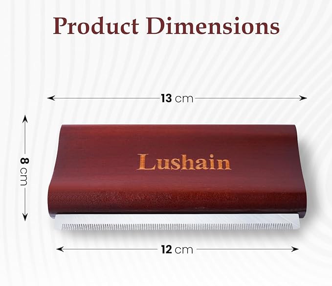Deshedding Brush for Dogs & Cats | Professional Pet Grooming Tool | Removes Loose Fur, Dirt & Hair | Small, Medium & Large Pets |Ergonomic Handle| Cat Brush | Dog Brush (Brown, 5 inch)