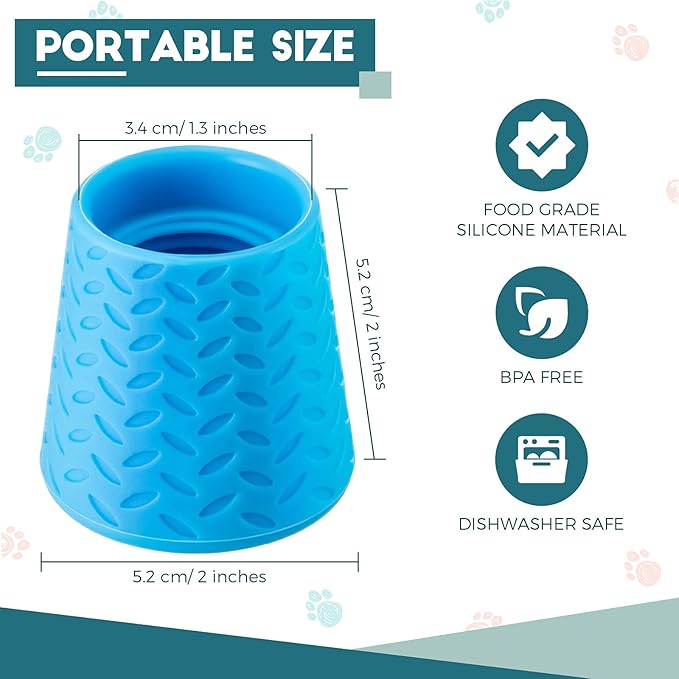 3 Pieces Portable Outdoor Shower for Dogs, Bottle Attachment Outdoor Water Sprayer Accessory, Works with Most Plastic Water or Soda Bottles from 16 oz to 2 Liters (Sky Blue, Light Green, Orange)