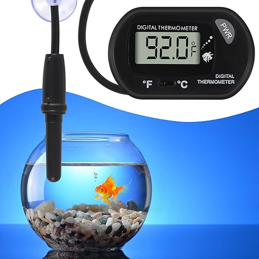 10Pcs Aquarium Fish Tank Reptile Terrarium Water Temperature Test Digital Thermometer with LCD Display Fahrenheit/Celsius (/)