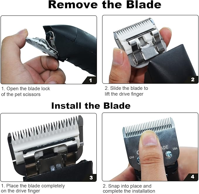 10 Blade Dog Grooming Clipper Blades Compatible with Andis Dog Clippers,Detachable Stainless Steel Blade,Size 10, 1/16-Inch Cut Length