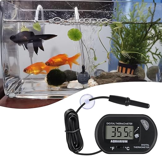 10 Pack Aquarium Thermometer with Large LCD Display - Fish & Reptile Tank Temperature Test