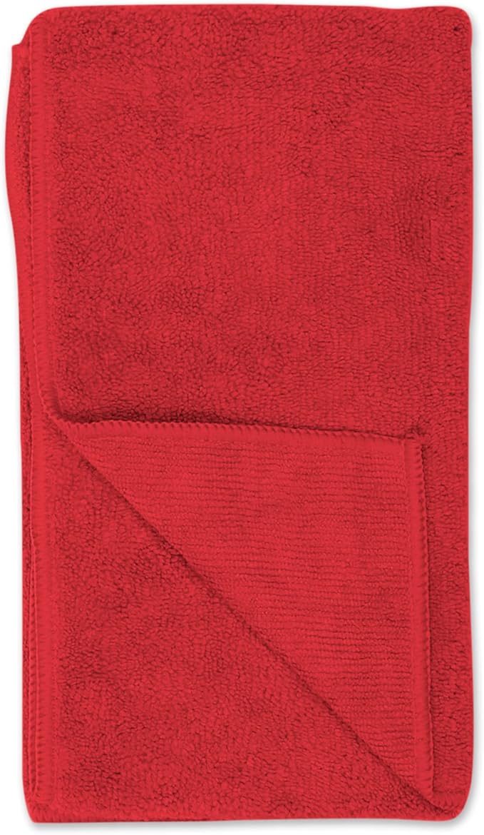 Bone Dry Pet Grooming Towel Collection Embroidered Absorbent Microfiber Drying Set, 15x30, Red, 3 Count (Pack of 2)
