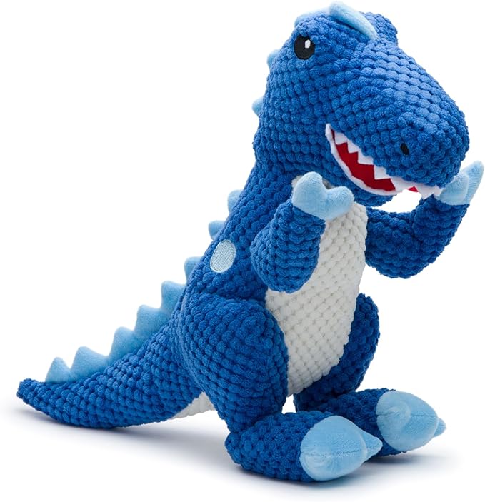 fabdog Floppies Plush Dog Toy - Cute & Durable Squeaky Dog Toys - Best Squeak Toy for Puppies and All Breeds | Ideal Pet Gift| Small T-Rex