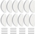 12 Pack Cat Water Fountain Filter & 12 Pack Replacement Fliter Sponges Compatible with Uahpet Water Fountain 67oz/2L Automatic Pet Fountain,Pack of 24