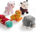 Funny Pixel Style Squeaky Dog Toys, 5 Packs Crinkle Plush Stuffed Dog Chew Toy for Small Medium Large Breeds, Unique Puppy Teething Pet Supplies
