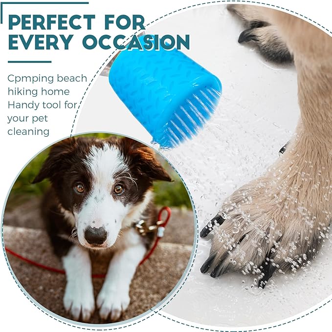 3 Pieces Portable Outdoor Shower for Dogs, Bottle Attachment Outdoor Water Sprayer Accessory, Works with Most Plastic Water or Soda Bottles from 16 oz to 2 Liters (Sky Blue)