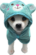 Dog Hooded Bathrobe Towel, Fast Drying Bath Towel Absorbent Warm Blanket Blue L