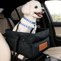 Center Console Dog Car Seat for Small Dogs and Puppies 5-13Lbs, Ideal Armrest Booster Car Travel Seat with Safety Protection Seat Belts, Storage Pockets - Reduces Anxiety (Black)