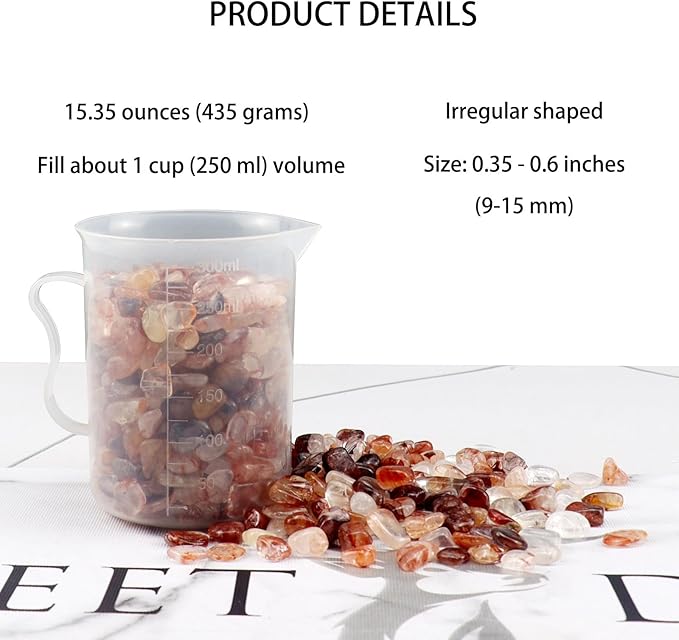0.96LB Crushed Quartz Pebbles Fish Tank Gravel Succulent Rocks Aquarium Decorative Vase Filler Natural Stones Tumbled Polished Bulk - Crystal Pebbles