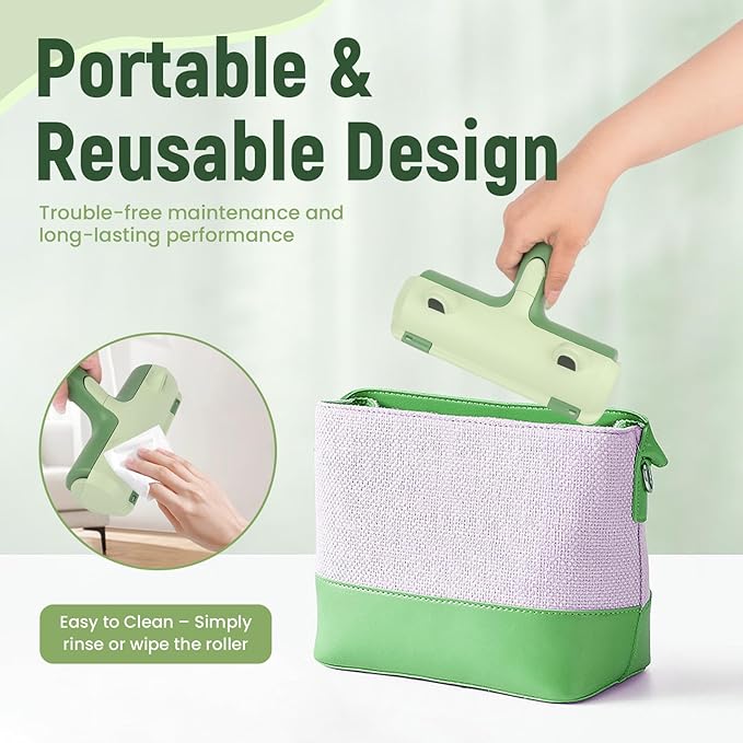 Roller Pet Hair Remover - Cat and Dog Hair Remover for Furniture, Couch, Carpet, Clothing and Bedding - Portable, Multi-Surface Fur Removal Tool，pet Hair Removal Glove，pet Hair Remover for Laundry.