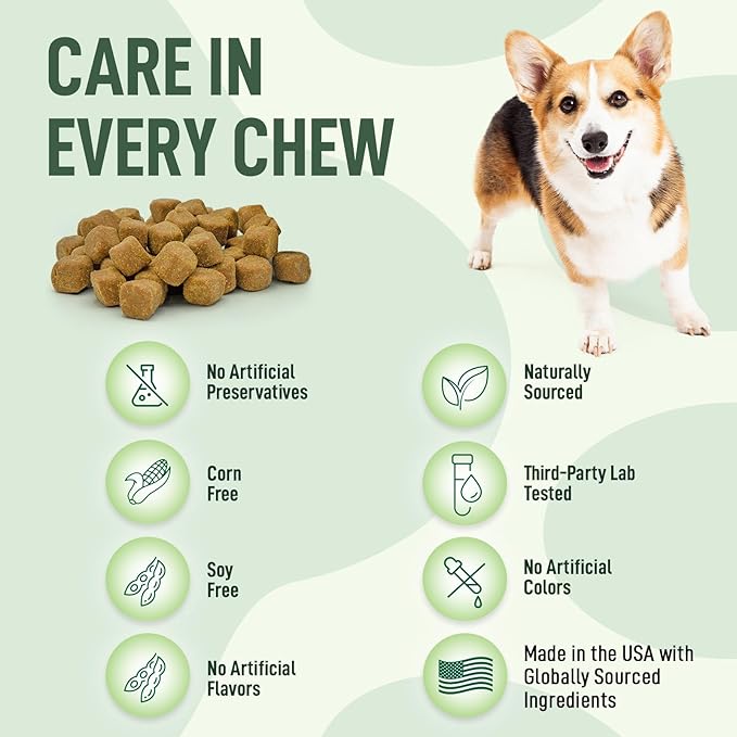120 Chews Hip and Joint Supplement for Dogs - Glucosamine, Chondroitin & MSM,Arthritis Pain Relief Dog Joint Supplement - Mobility, Flexibility & Cartilage Support- Becon Flavour