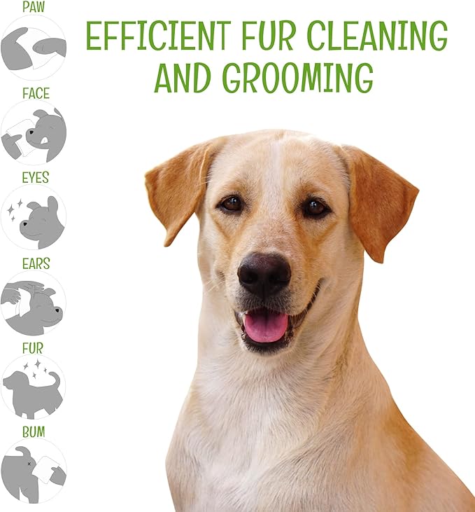 Dog Wipes for Paws and Butt Ears Eyes | Organic Pet Wipes for Dogs | Hypoallergenic Lavender Scented Dog Wipes Cleaning Deodorizing | Extra Thick Plant Based Wipes Dogs Cats Pets | 100 Count