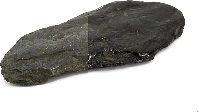 Aquarium Stone Stream Turtle Platform Natural Slate 3-7 inches Fish Tank Rock for Aquarium Decoration and Shrimp Tanks and Amphibian & Reptile Terrariums-5lb