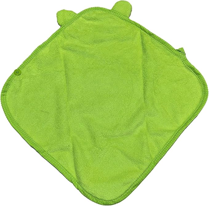 Dog Hooded Bathrobe Towel, Fast Drying Bath Towel Absorbent Warm Blanket Green S