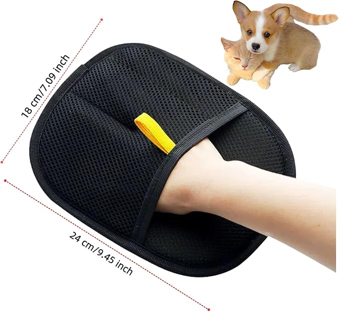2025 Pair Pet Hair Remover Glove - Reusable Quick De-Shedding Gloves,Perfect for Grooming Pets & Cleaning Hair Off Couch/Bed (2 Pair)