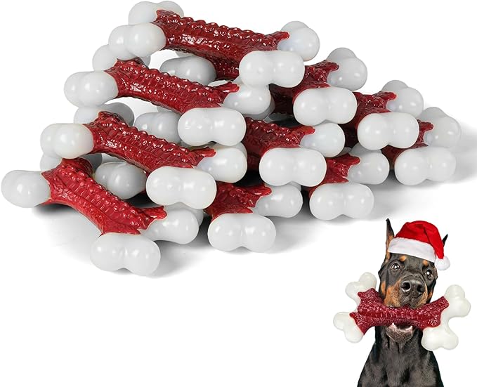 10-Pack Tough Dog Toys, Toys for Aggressive Chewers Large Breed, Chew Dogs, Bone Toy Nylon Dogs Almost Indestructible