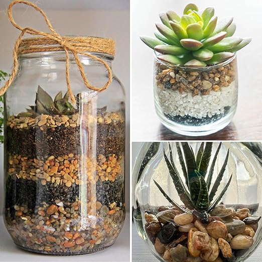 10LB Decorative River Rocks Gravel -2/5" Mixed Color Gravel for Vase Filling, Flower Pot Paving. Gravel for Garden Decoration,Landscaping,Aquarium Aquascape Gravel, Fish Tanks Gravel(8-12MM)