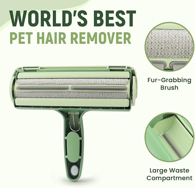 Roller Pet Hair Remover - Cat and Dog Hair Remover for Furniture, Couch, Carpet, Clothing and Bedding - Portable, Multi-Surface Fur Removal Tool，pet Hair Removal Glove，pet Hair Remover for Laundry.