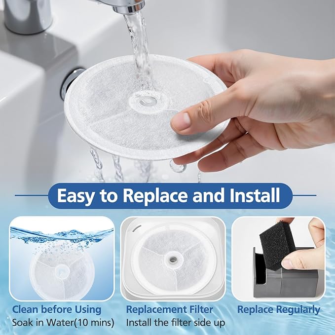 12 PCS Upgraded Filter Unit 3.0 Fit for Pet Cat Water Fountain E versweet Solo 2/Solo SE, E versweet 2S/3/3 Pro, 12 PCS Replacement Filter and 12 PCS Foam Pump Filters