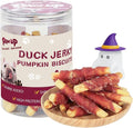 PAWUP Dog Treats Pumpkin Biscuits Sticks w/Duck Low Fat Dog Snacks, Healthy Biscuits with Taurine for Small Dogs, 12.5 oz