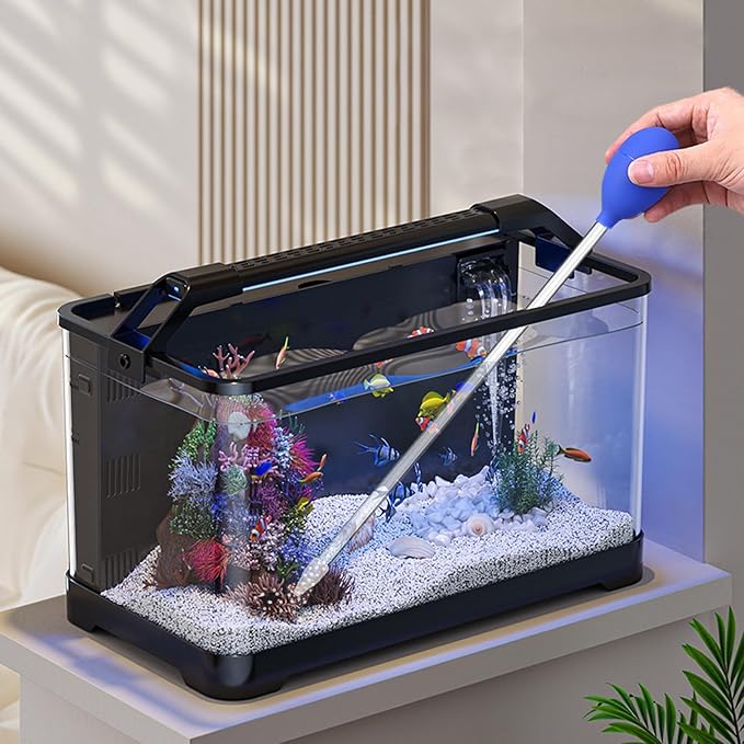 1 Pc 18.5 in Long Pipette with 2 Pc Stainless Steel Feeding Long Tweezers for Fish Tank Coral Food Feeder Long Syringe Aquarium Coral Feeding Tube for Marine Fish Reef Aquatic Plant