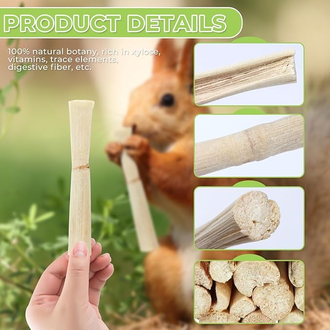 10oz (290g) Natural Sweet Bamboo Chew Toys for Pets - Animals Molar Chew Sticks & Snacks