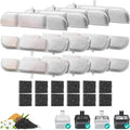 12 Packs Replacement Filters for Battery Operated Cat Water Fountain, 6 Set Pet Fountain Filter for 84oz/2.5L Wireless Cat Drinking Fountain Indoor, Stainless Steel Cordless Multi-Filtration System