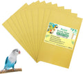 10PCS Gravel Paper for Bird Cage, 16 x 10 inch Cuttable Sea Sand Paper Liners, Calcium Sandpaper for Hard-Billed Birds, Bird Cage Liners for Parrots,Cockatiels & All Your Feathered Friends