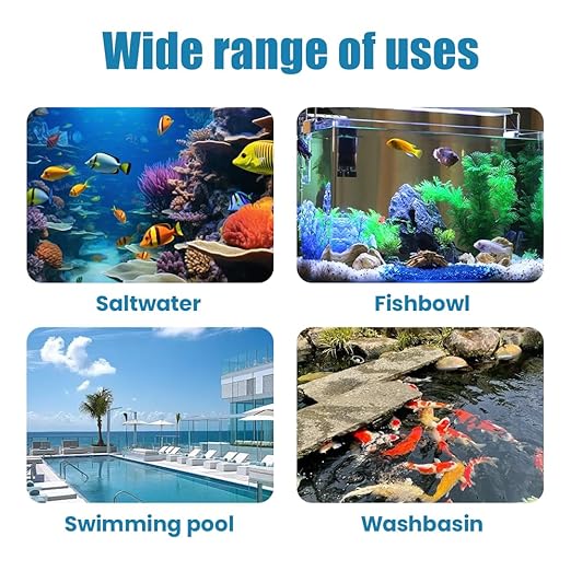 100Pcs Aquarium Test Strips Kit, 9 in 1 Quick & Accurate Fish Tank Pool Pond Water Testing Kit for Measuring Iron Copper Nitrate Nitrite Chlorine pH