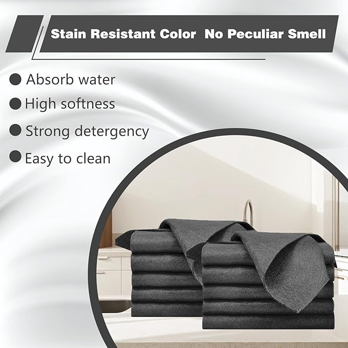 10pcs Thickened Magic Cleaning Cloth, Upgrade Reuseable Streak Free Microfiber Cloth Magic Fiber Microfiber Cleaning Cloth,Multipurpose Miracle Rags Magic Rags for Kitchen,Glass,Car,Window (12x12in)