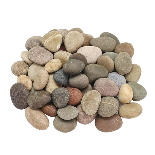 10LB Mixed Stones Pebbles River Rocks, Natural Beach Pebbles, 0.8-1.5" Decorative Rocks- Ideal for Garden Landscaping, Home Decor, Aquariums, Painting, Crafting and Gifts, Mixed Colors