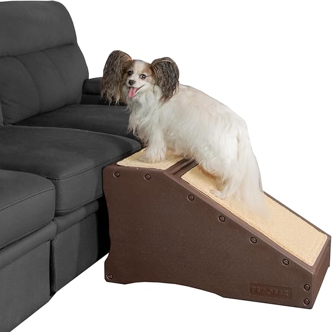 Pet Gear Stramp Stair and Ramp Combination for Dogs/Cats, Easy Step, Lightweight/Portable, Sturdy, Easy Assembly (No Tools Required) 1 Model, Espresso