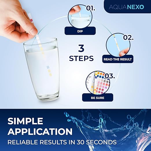 125x Water Tester for Drinking Water 16-in-1, pH Test Strips, Water Test Kit, Lead Test Kit, Water Hardness Test Kit, pH Strips, Water Test Kit, pH Tester