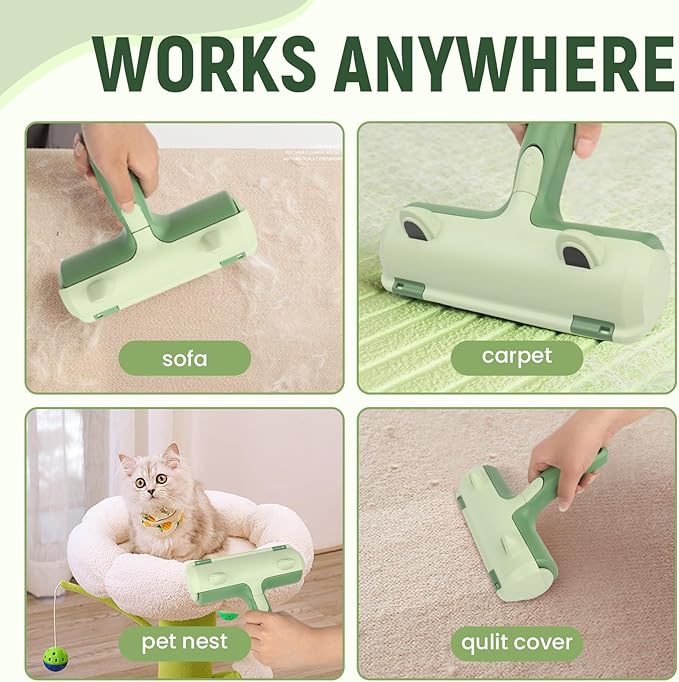 Roller Pet Hair Remover - Cat and Dog Hair Remover for Furniture, Couch, Carpet, Clothing and Bedding - Portable, Multi-Surface Fur Removal Tool，pet Hair Removal Glove，pet Hair Remover for Laundry.