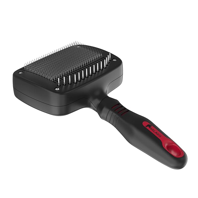 Slicker Brush and Undercoat Rake, Dog Brush for Shedding & Grooming, Remove Loose Dog Hair, Fur, Undercoat and Mats, Medium & Long Haired Dogs, Great for Husky, GSD, Shepherd, Double Coats