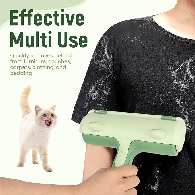 Roller Pet Hair Remover - Cat and Dog Hair Remover for Furniture, Couch, Carpet, Clothing and Bedding - Portable, Multi-Surface Fur Removal Tool，pet Hair Removal Glove，pet Hair Remover for Laundry.