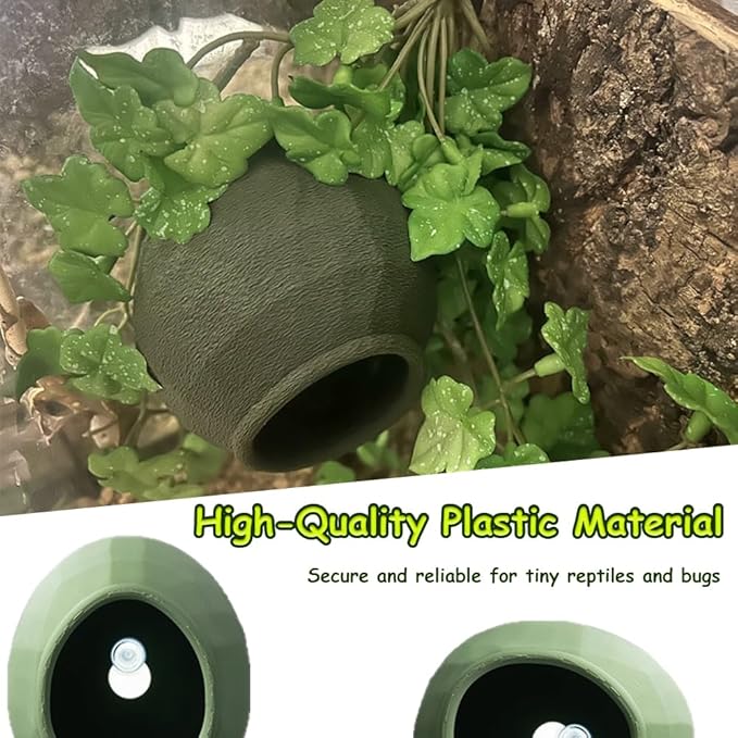 1 Pack Jumping Spider Nest Spider Hide Tree Frog Habitat Accessories Hermit Crab Climbing Hideout (Green)