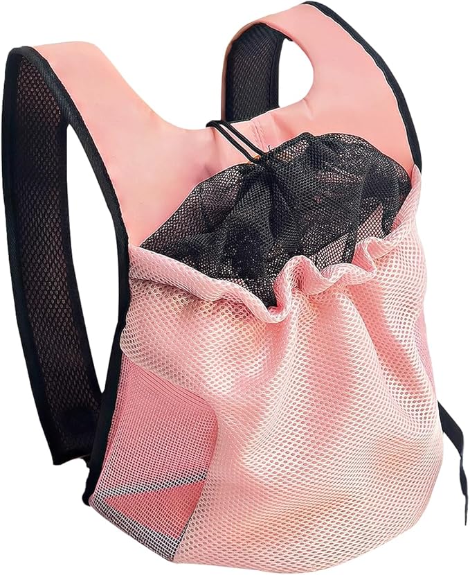 Cat Backpack Front Carrier for Small Dogs - Lightweight Pet Backpack Carrier for Travel, Hiking, Cycling & Outdoor (Pink, Medium)
