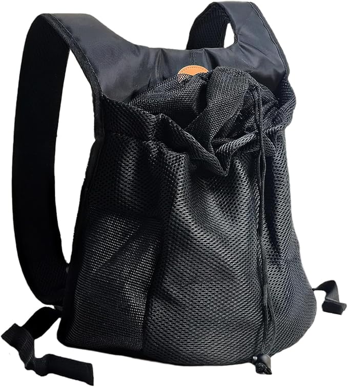 Cat Backpack Front Carrier for Small Dogs - Lightweight Pet Backpack Carrier for Travel, Hiking, Cycling & Outdoor (Black, Medium)