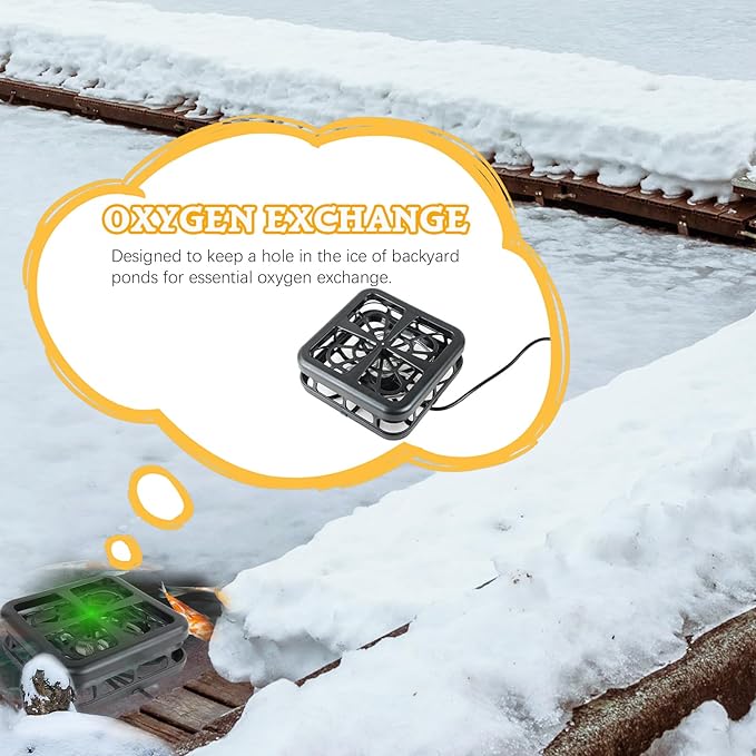 1000Watts Pond De-icer,Winter Survival Solution for Outdoor Pond Fish,Thermostatic controll Heater with Floating and Diving Modes,Keep Ponds from Freezing Over in Winter