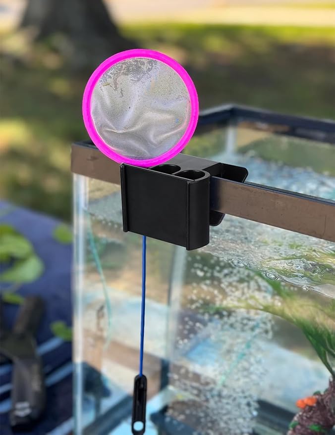 1 Pack Hanging Aquarium Plant Holder – 3 Holes Aquatic Plant Cups, Fish Tank Holder for Aquatic Plants, Ideal for Aquarium Tank Decoration(Black)