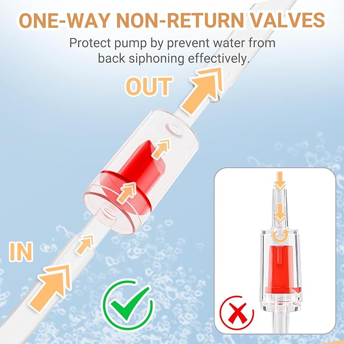 10PCS Aquarium Air Check Valve, One Way Non-Return Check Valve for Aquarium Air Pump, for 3/16 Inch Airline Tubing, Fish Tank Accessories (Red)