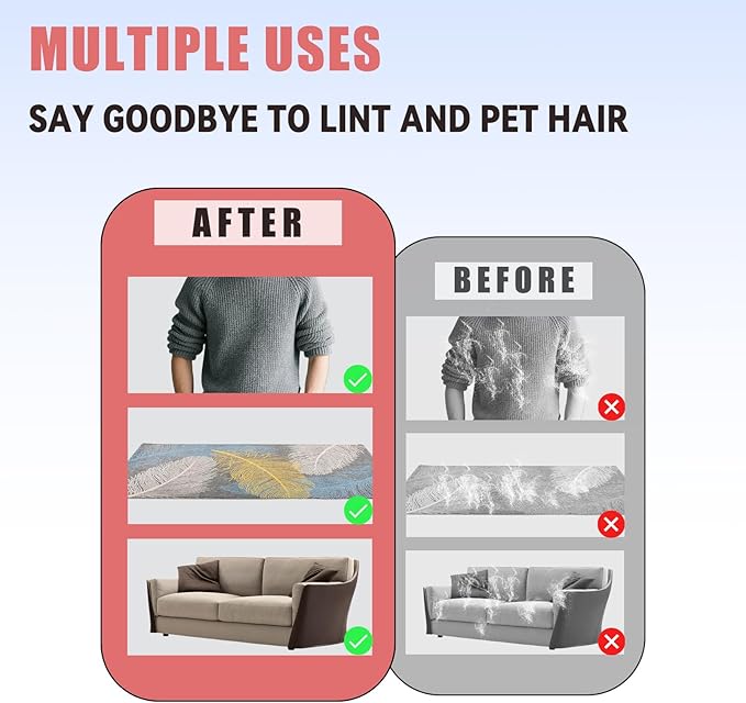 Pet Hair Removal Glove for Furniture, Carpet, Clothes and Car Seats, Electrostatic Cat & Dog Hair Removal Tool, Reusable Pet Hair Remover Glove with Silvervine Sticks (Black, 2 Gloves & 1 Stick)