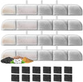 12 Packs Replacement Filters for 84oz/2.5L Fursink Pet Water Fountain, ZEKIRY Cat Water Fountain Filter, Triple Filtration Pet Fountain Filter Replacement(12 Filters & 12 Sponges)