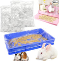 100Pcs Disposable Rabbit Cage Liner, 26'' X 18'' Plastic Guinea Pig Cage Liners Bag Elastic Small Animal Toilet Film, Clear Crate Tray Covers for Bunnies Ferret Hamster